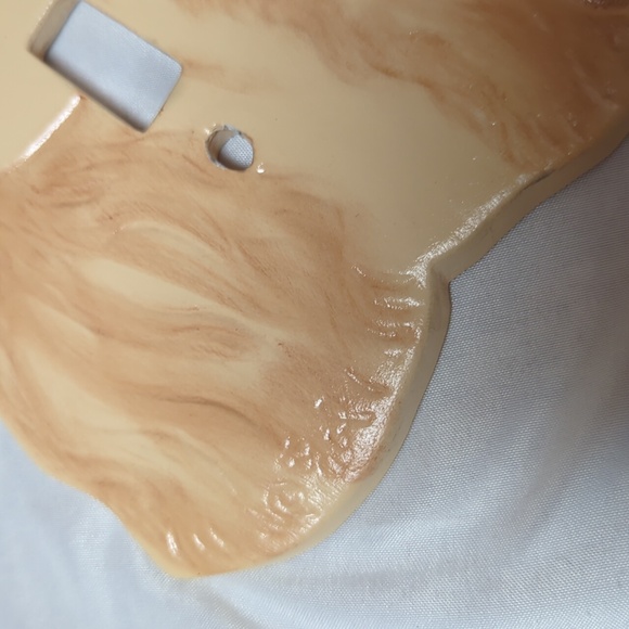 Vintage 1985 Ceramic Cocker Spaniel Hand Painted Light Switch Cover Puppy Dog - Picture 5 of 7